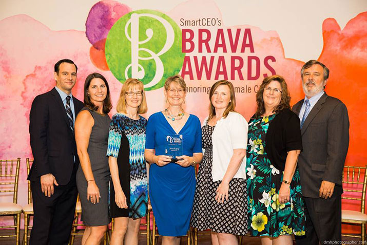 Marian Young with a group at the Brava awards in Philadelphia