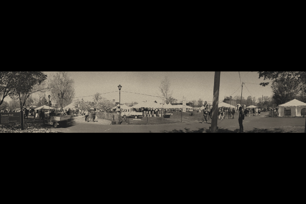 A day pano photo in sepia tone