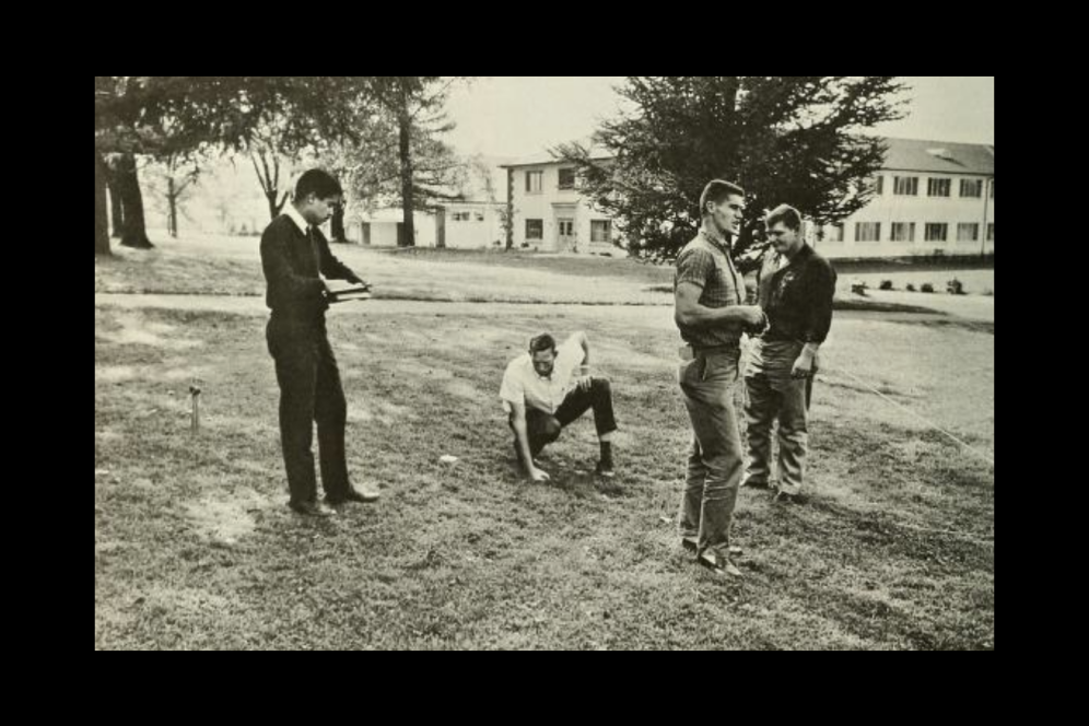 Students doing field studies in the 1960s