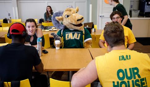 Students gather for a meal in the Delaware Valley University Dining Hall.