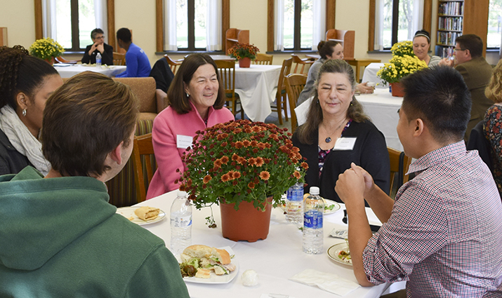 W.W. Smith Scholars talk with a representative from the Trust.