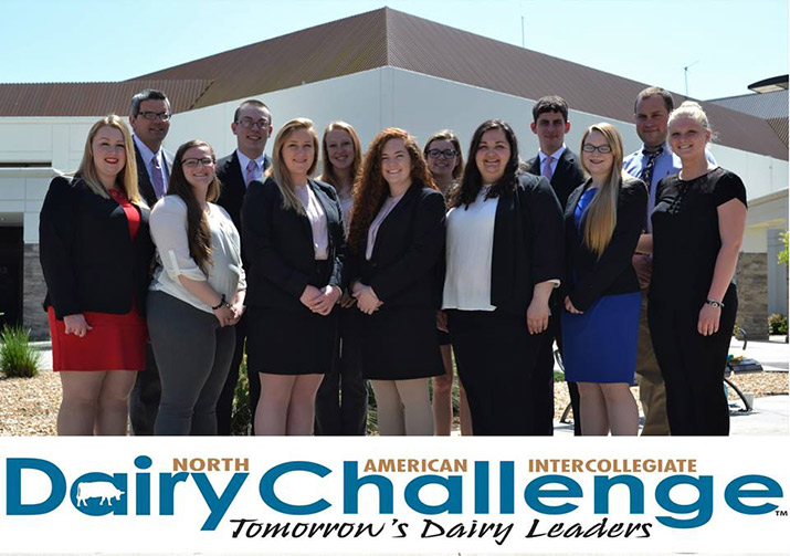 A group of students and faculty who participated in dairy challenge.
