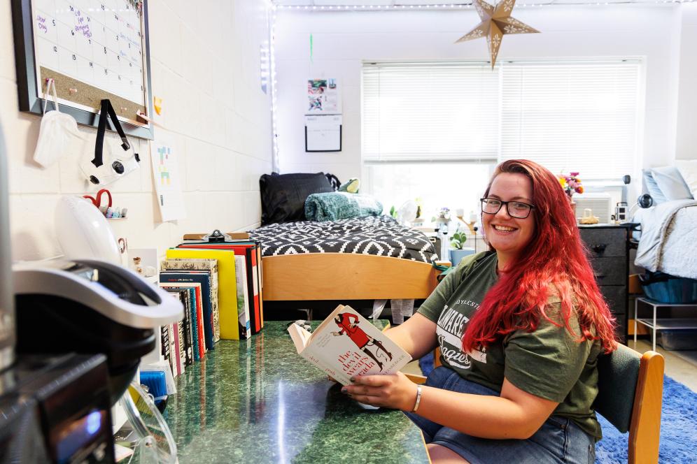 Student in dorm