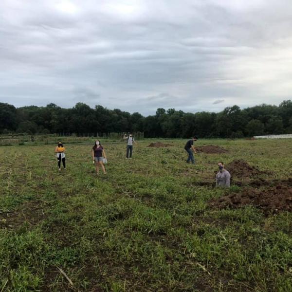 Soil Judging club out in the field